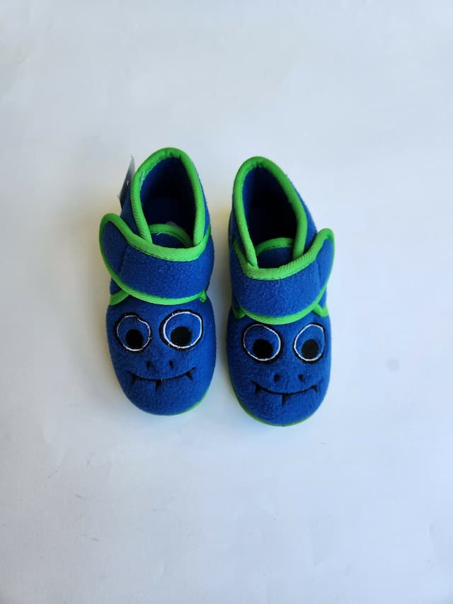 Infant Boys "Keep My Feet Warm" House Shoe - Blue