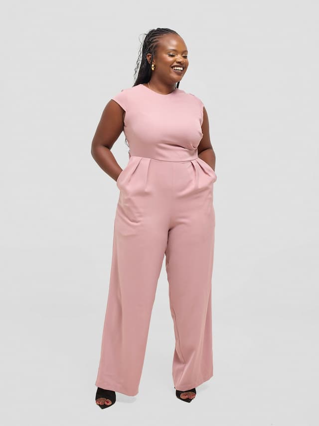 Elsie Glamour Athena Jumpsuit - Nude
