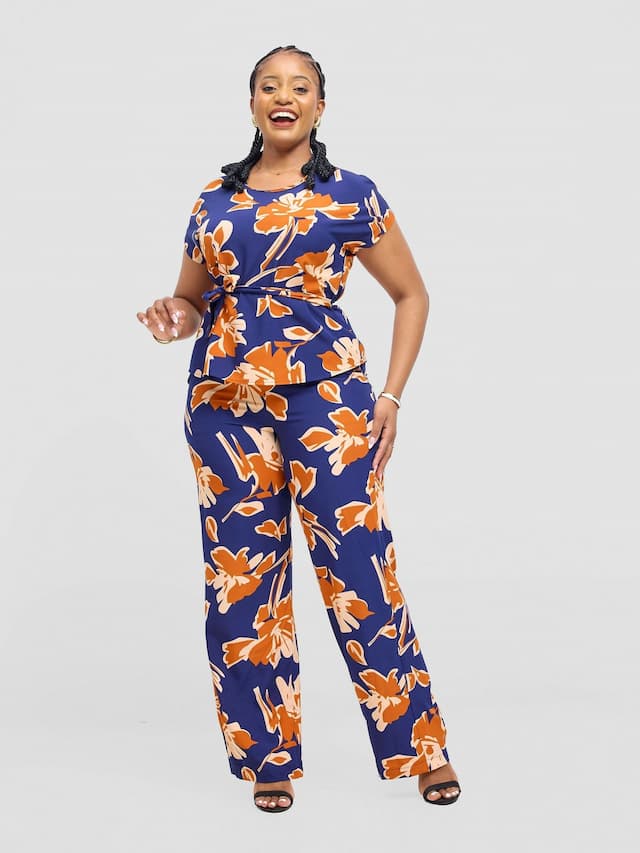 Lizola Obioma Jaylah 2pc Set - Bronze / Navyblue