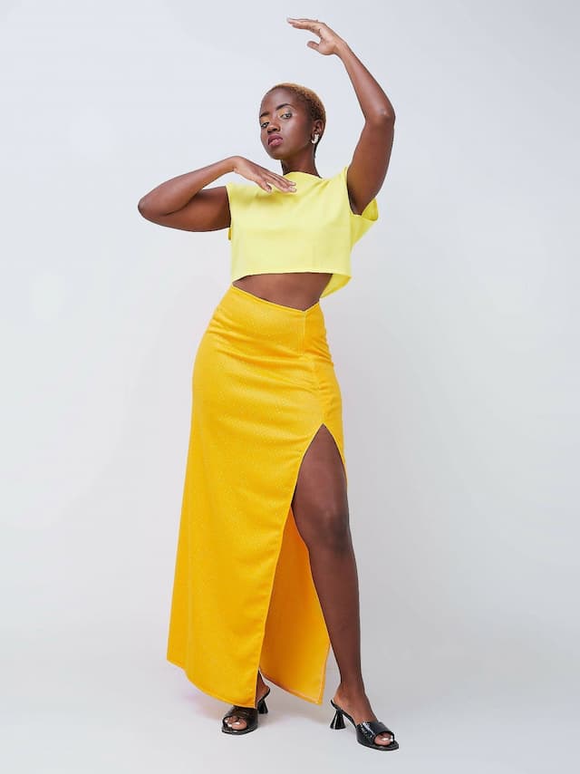 Da'joy Fashions Adonis Maxi Skirt - Mustard