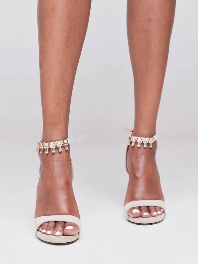 Golden Nude High Heels - Pink