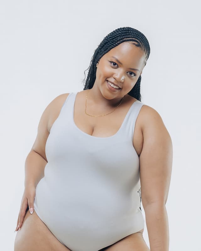 Vivo X This Is Essential  Sleeveless Scooped Neck Bodysuit - Grey