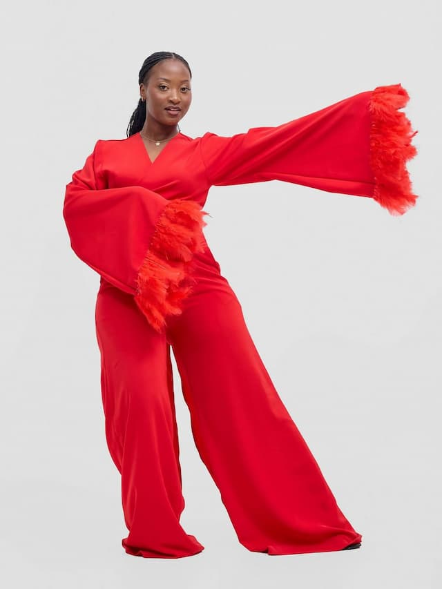 Merli Africa Flamingo Zaz Set - Red