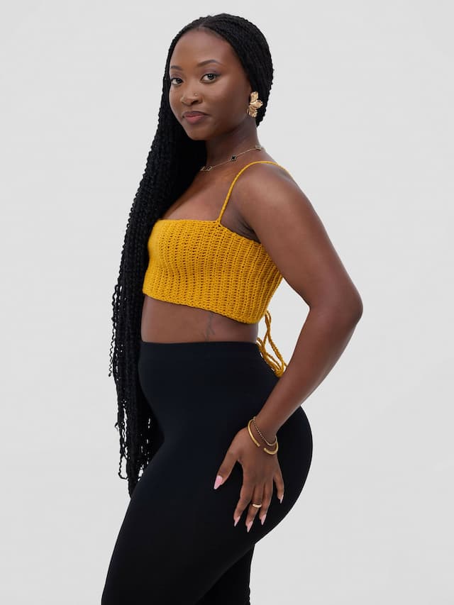 Ogfra Knits Multi-Vest - Mustard