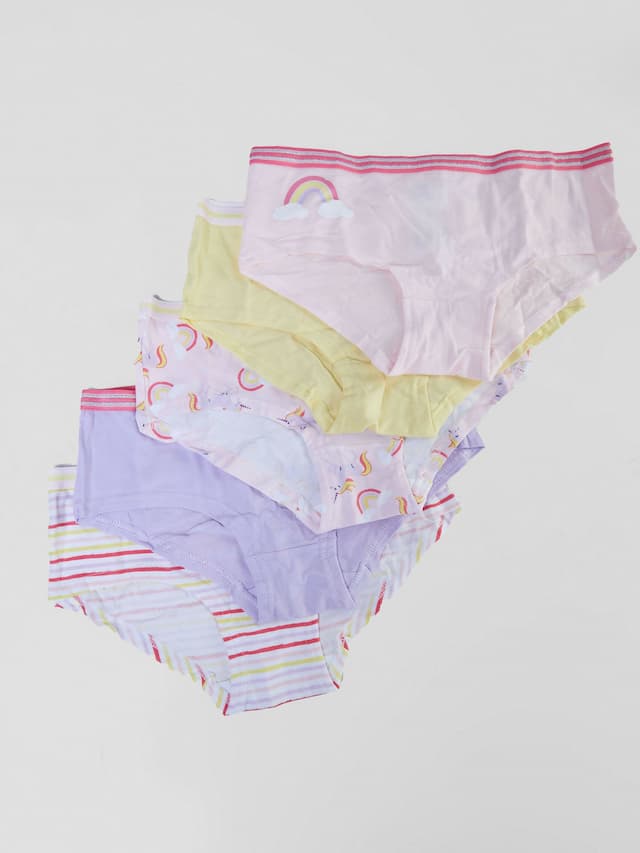 5Pk Girls Hipster Panty - Multicolored