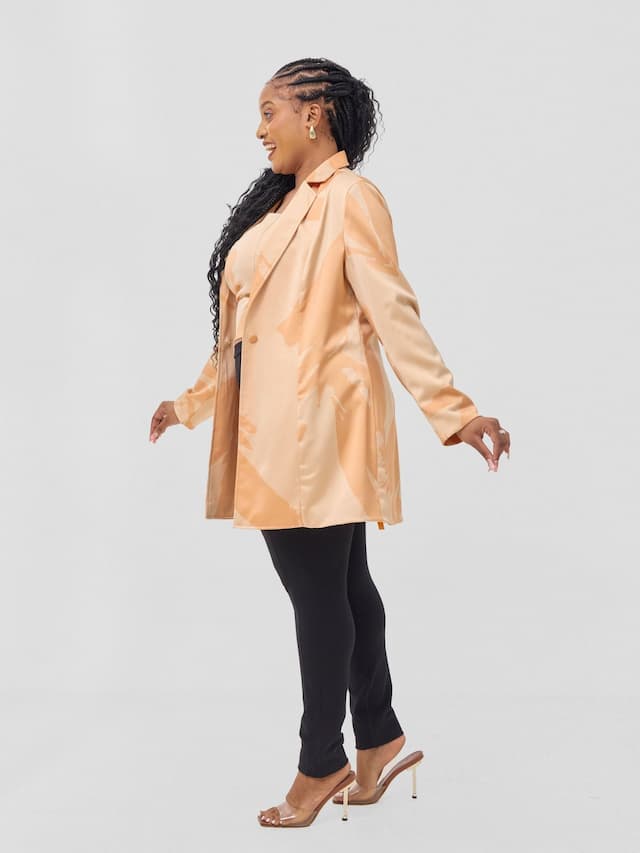 Vivo Beali Blazer - Beige / Gold Lea Print