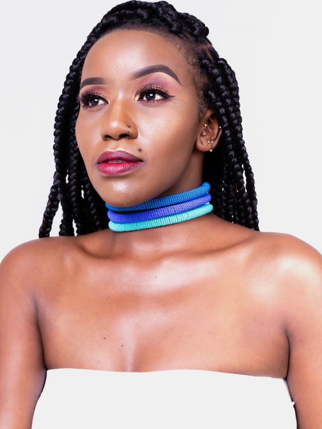 Kawira Tausi Necklace - Blue