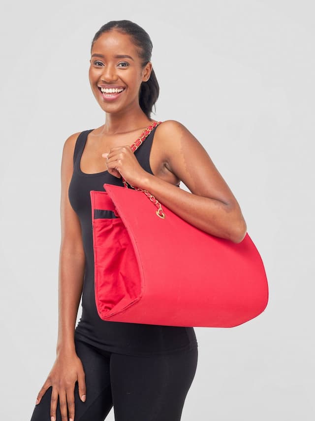 Khay Designs Chained Handbag - Red