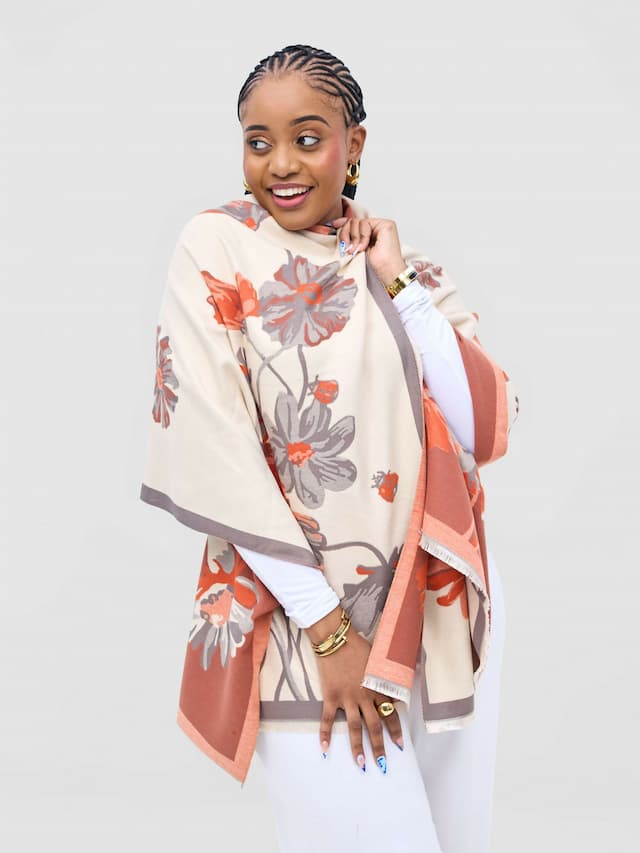 Afrodame Cashmere Scarf - Beige