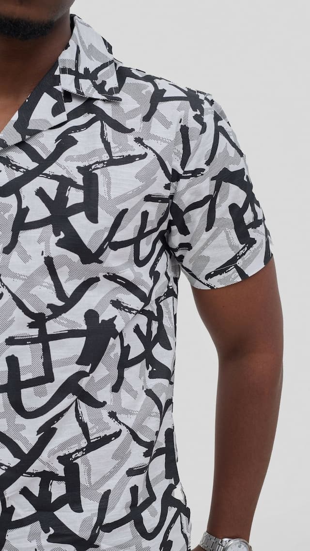 Kitu Kali TP Fabric Shirt - Black / White