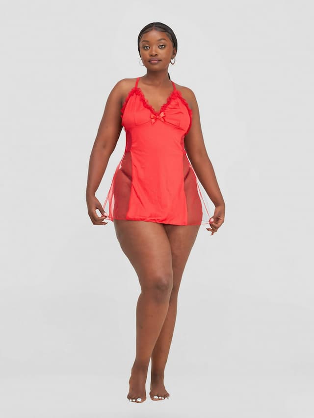 Short Sexy Night Lingerie - Red