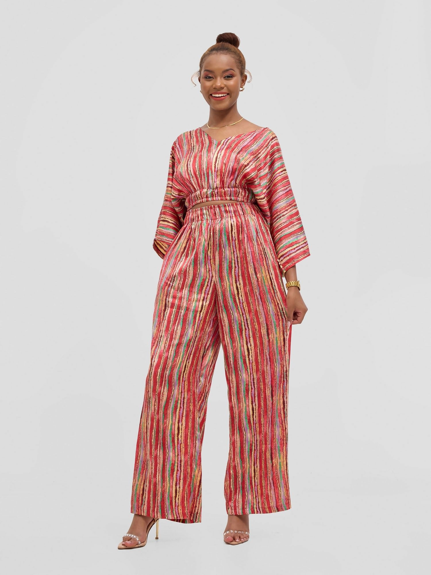 Bosi Pallazo Set - Red Print