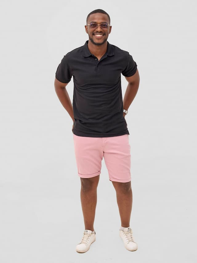 Zuria Fashions Polo T-shirt - Black