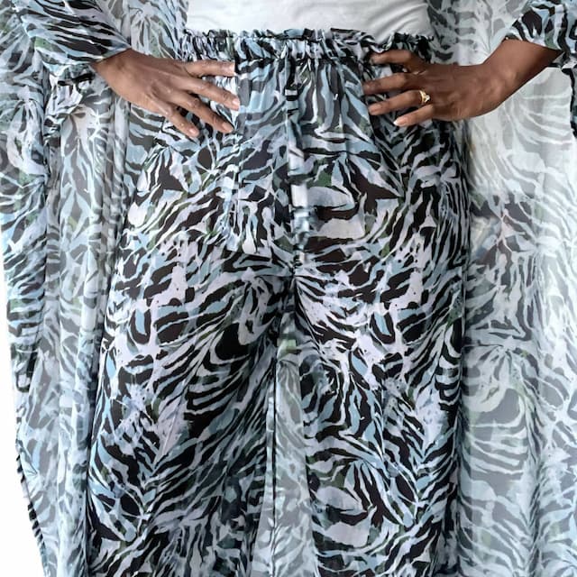 Pastel Trouser - Blue Stripe