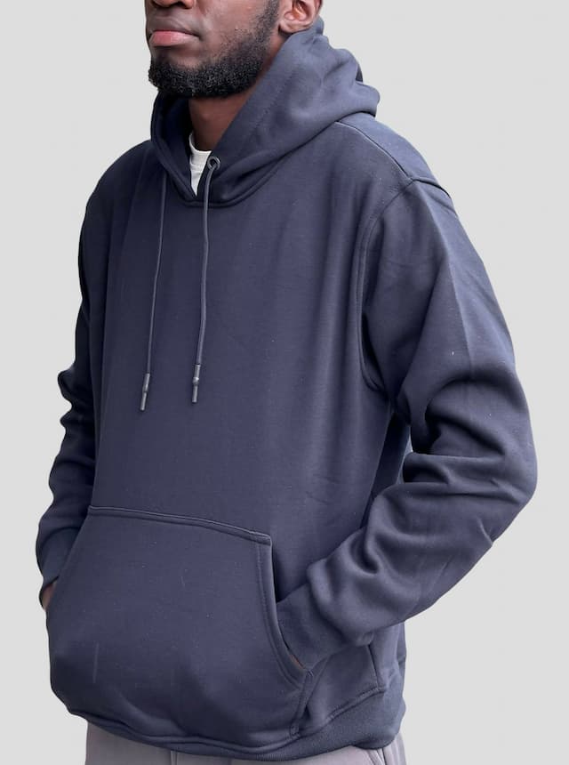 Stylish Brothers Unisex Heavy Cotton Non Fade Hoodie - Navy Blue