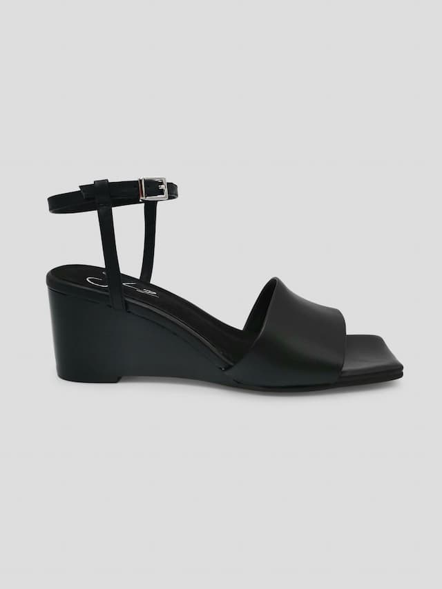 Julz Adel Wedges Sandal - Black