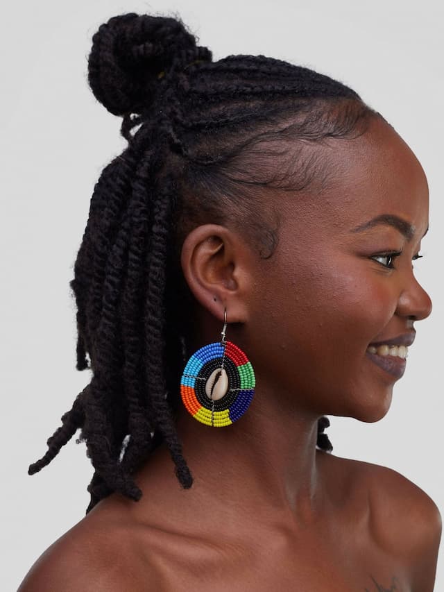 Round Rainbow Earring - Multicolored