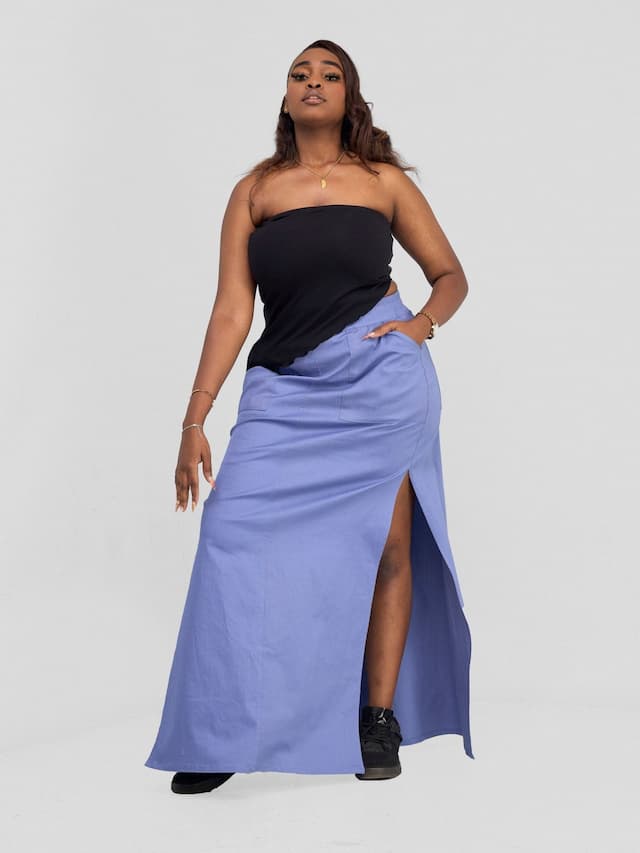 Zoya Banda Bandeau Asymmetrical Crop Top - Black