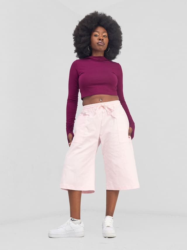 Zoya Banda Unisex Jorts - Pink