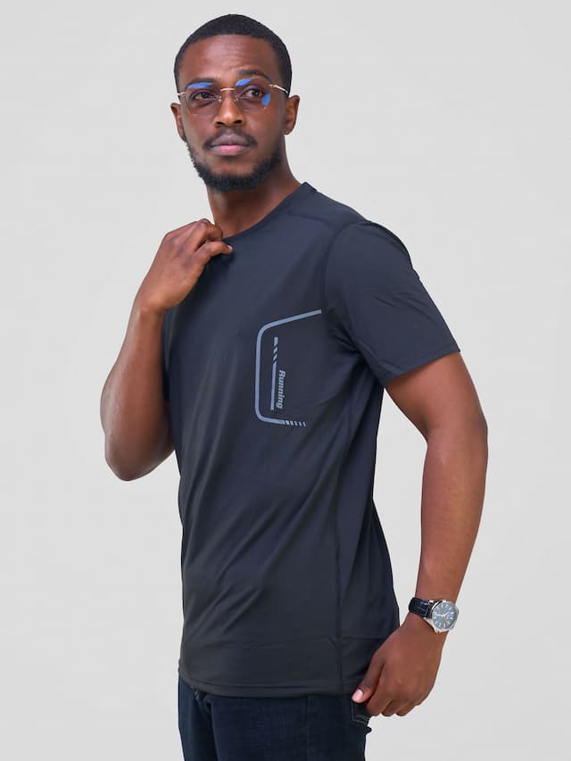 Round Neck T/Shirt Activewear - Black