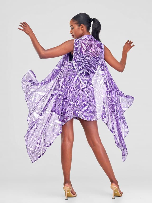 Zoe Qu'an Cut Out Shawl - Purple
