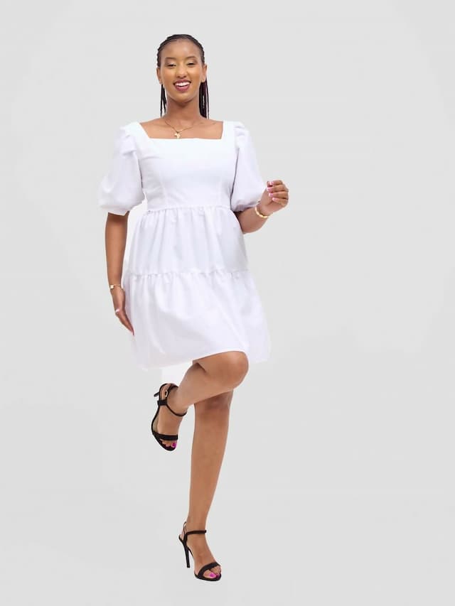 Merli Africa Sage Dress - White