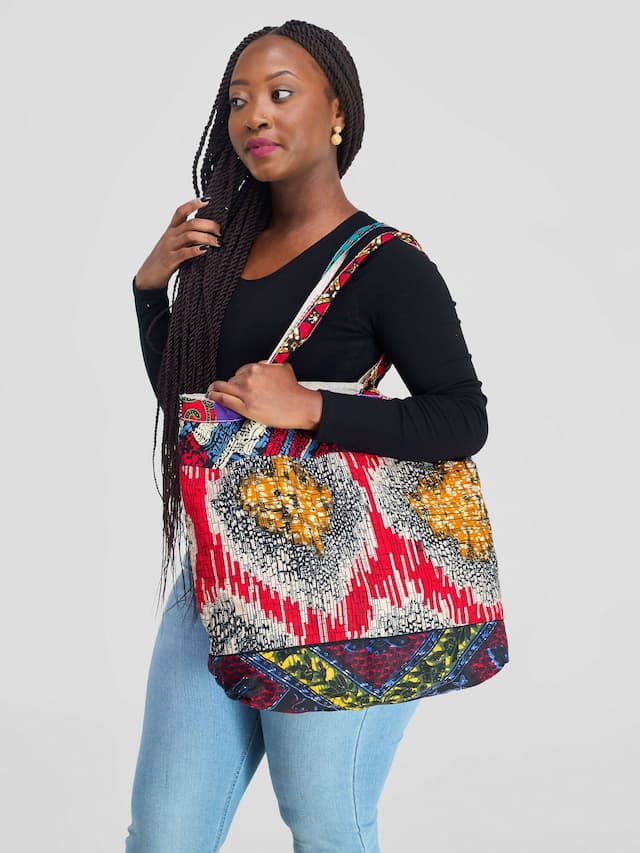 Mavazi Affordable Reversible Bag - Cement bag/Ankara