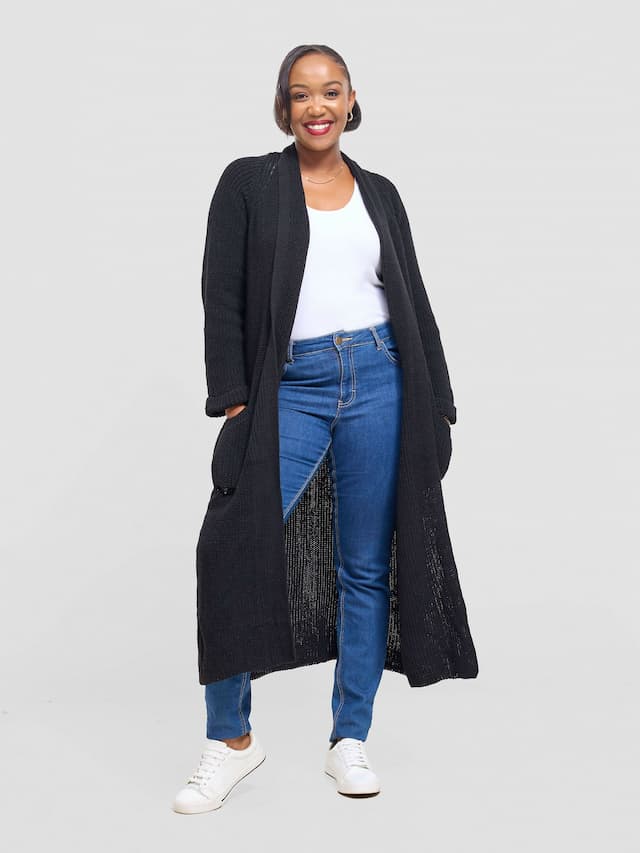 Anel’s Knitwear Midi Sweater - Black