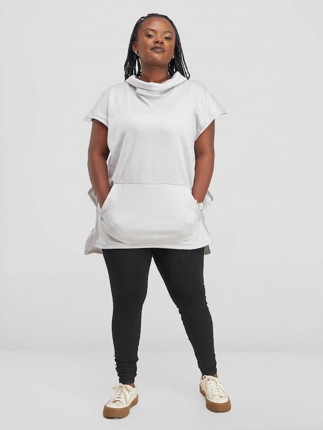 Timyt Urban Wear Street Luxe Cowl Hoodie - Grey
