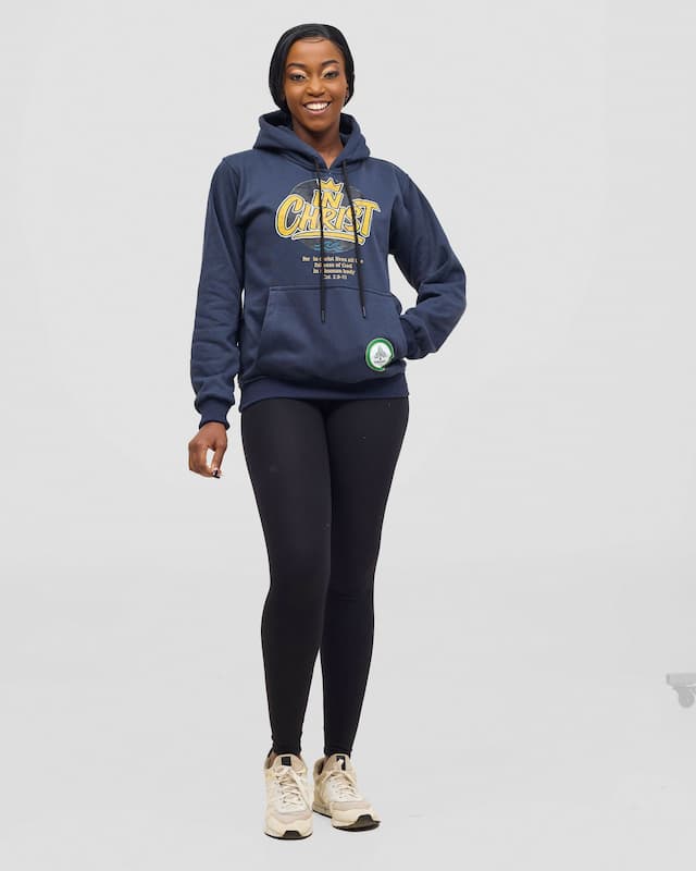 Rafiki Threads In Christ Hoodie - Navy Blue