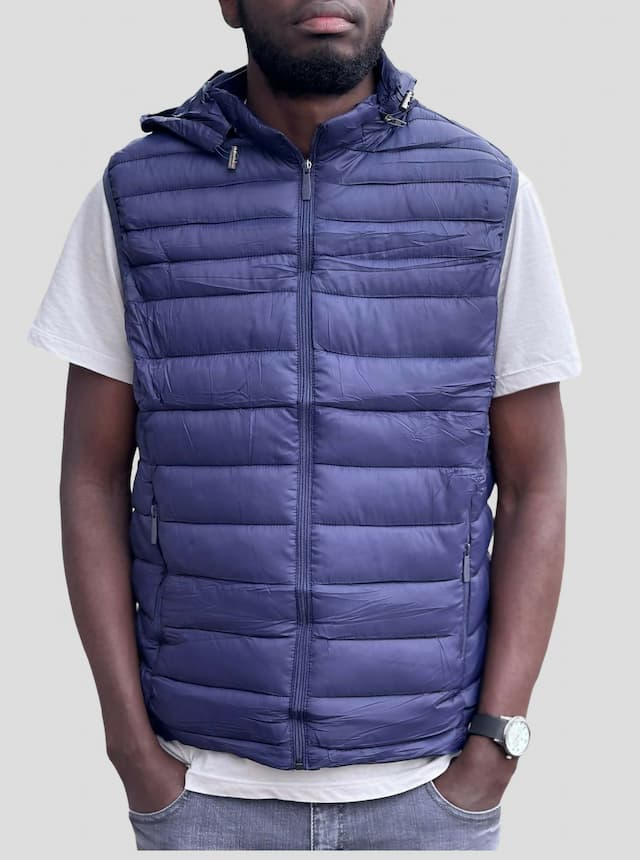 Stylish Brothers Light Puff Half Jacket - Blue