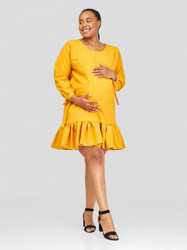 Vintlyne Shira Shift Dress - Mustard