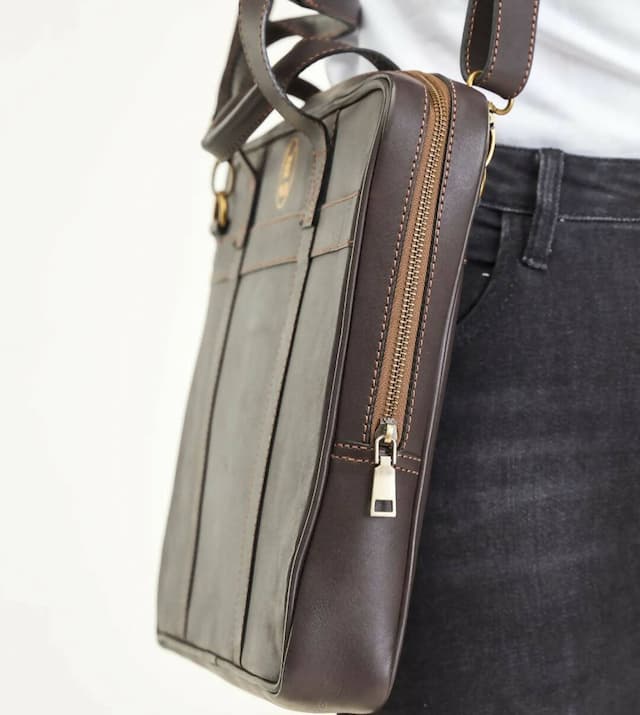 Mubi Leather Jalas Men's Bag - Black