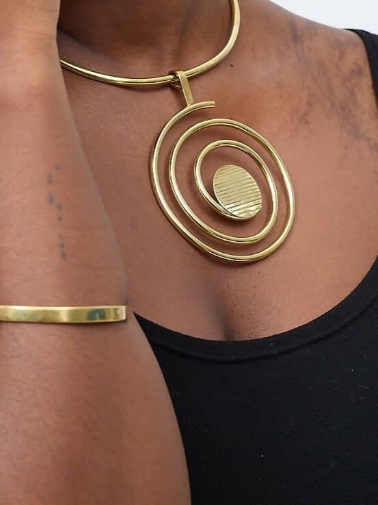 Purely Brass Kibali Brass Choker - Brass