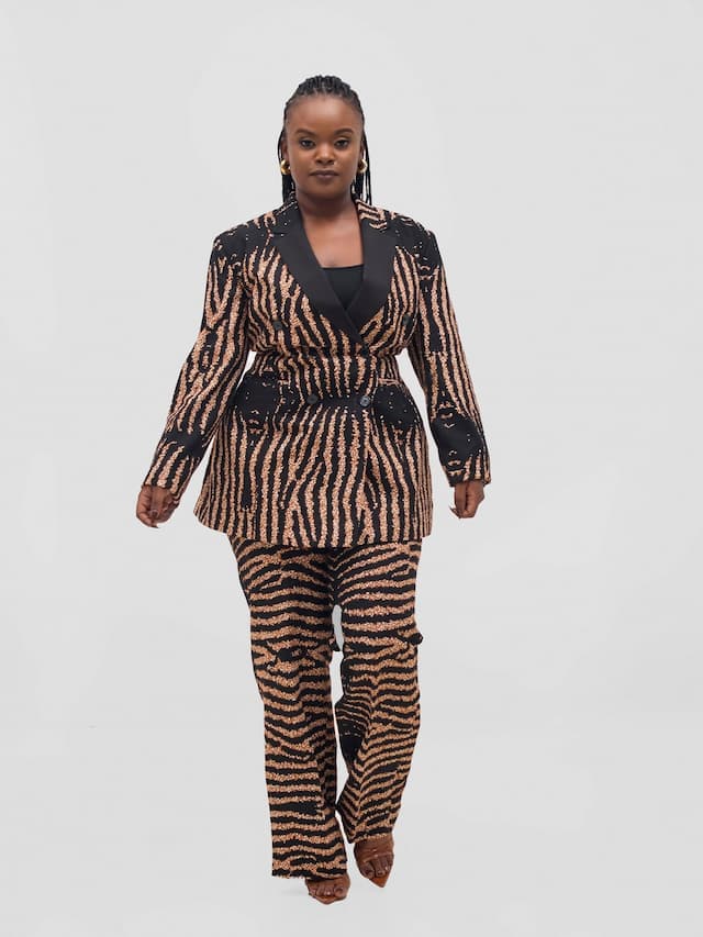 Sbv Ankara Suit - Brown / Black