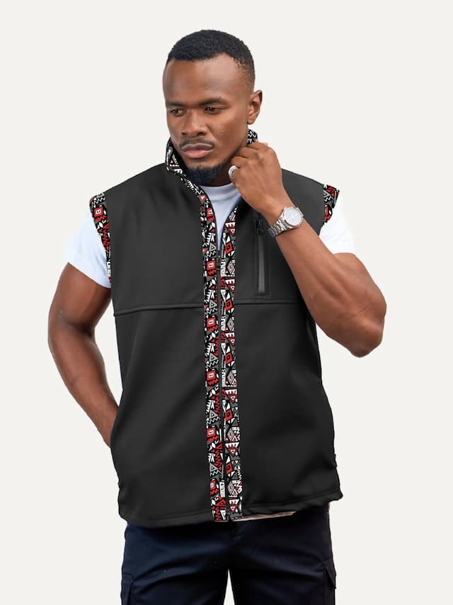 Kitu Kali Kk Mens Softshell Sleeveless Jacket - Black