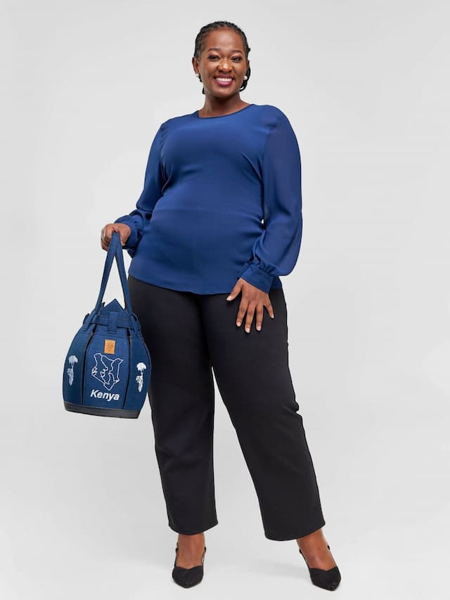 Kuldra Pineapple Spike Handbag - Blue