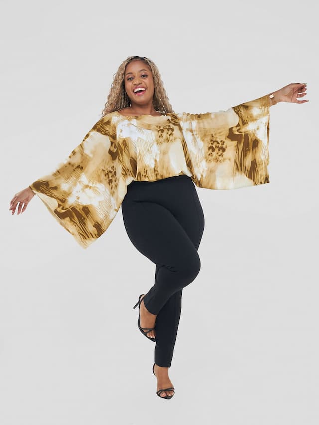 Curves BD Tausi Top - Nude / Gold