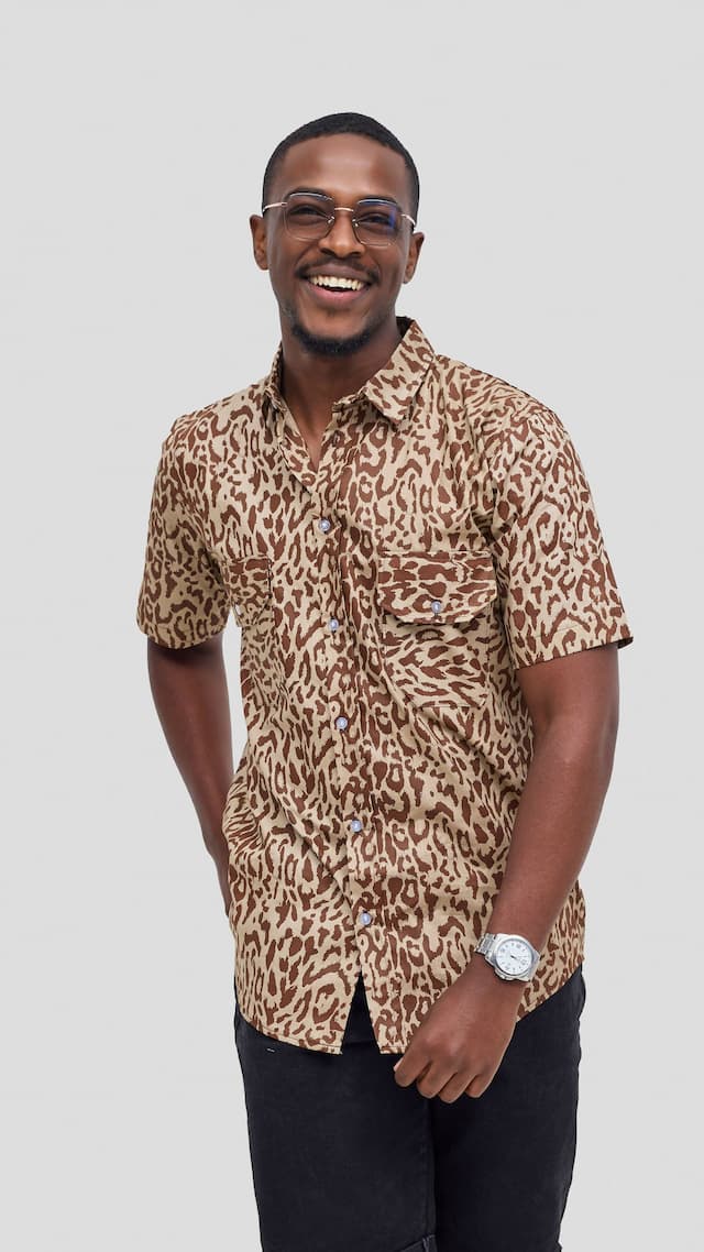 Vazi Afriq Cotton Shirt - Brown