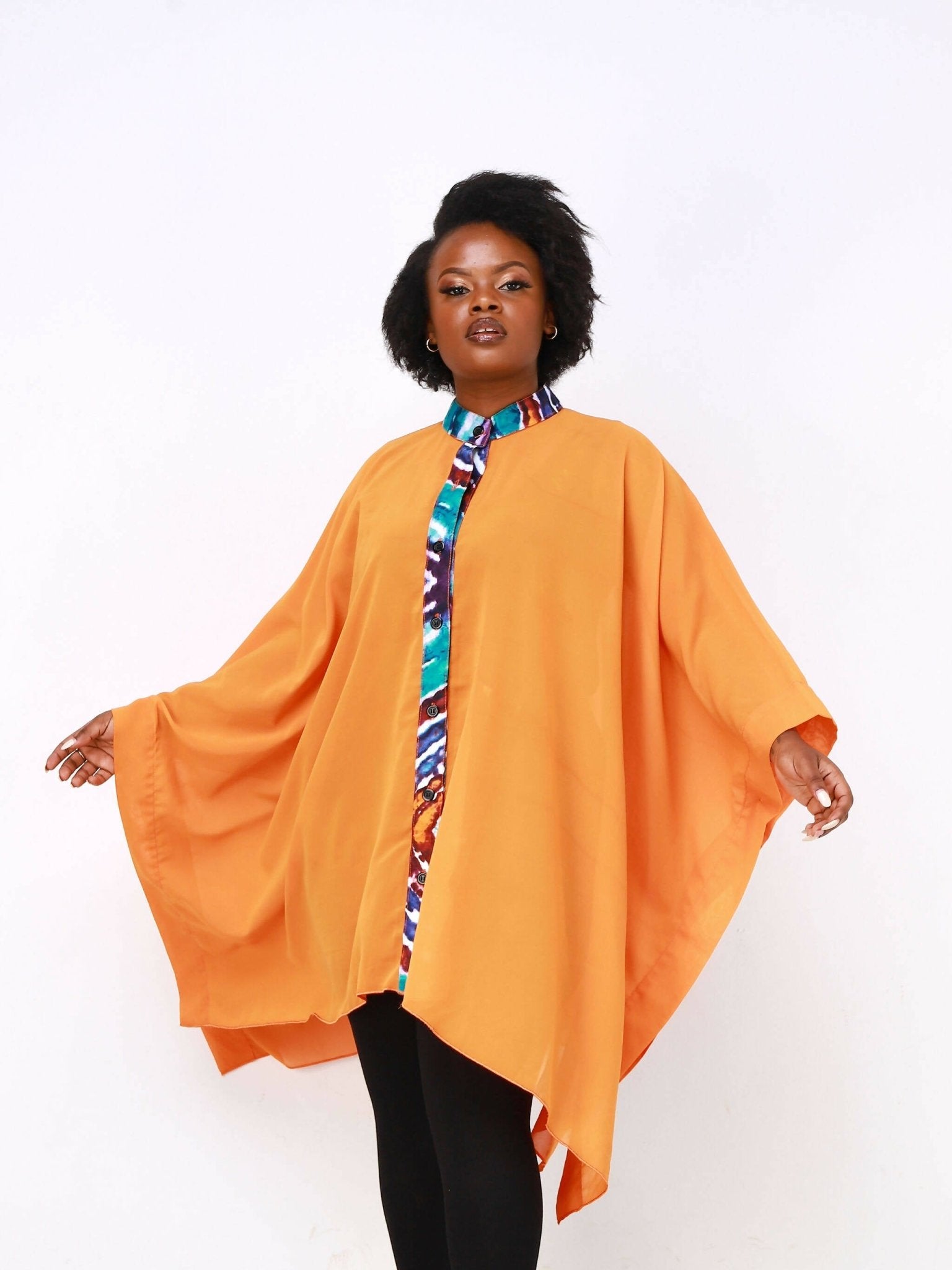 Wsc Pambo DD Eclectic Boubou Chiffon Top - Orange