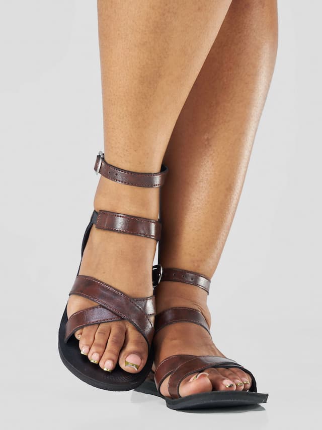 Nubia Gladiator Sandal - Brown
