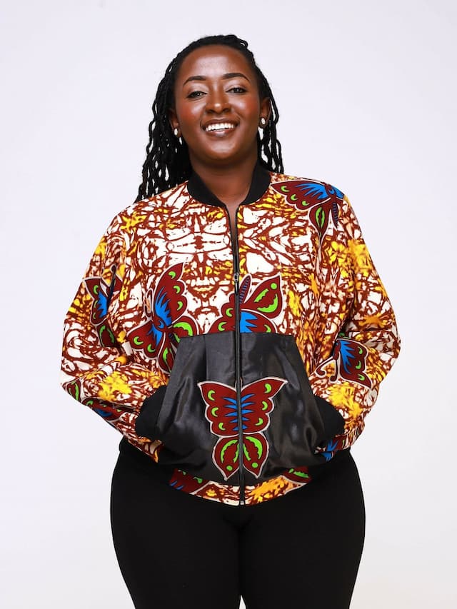 Wsc Pambo Nef Africanprint Bomber - Brown