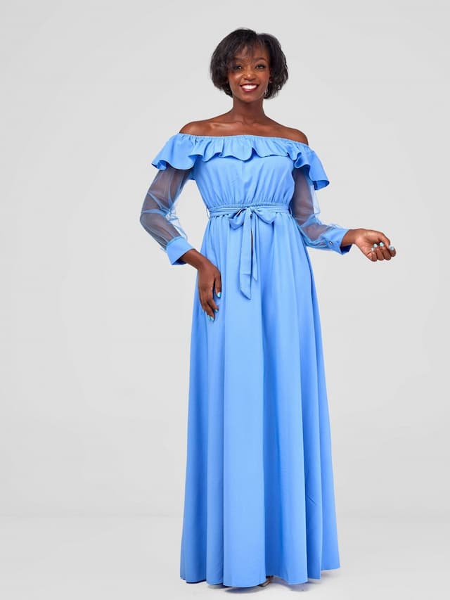 Stylish Sisters Dress - Sky Blue