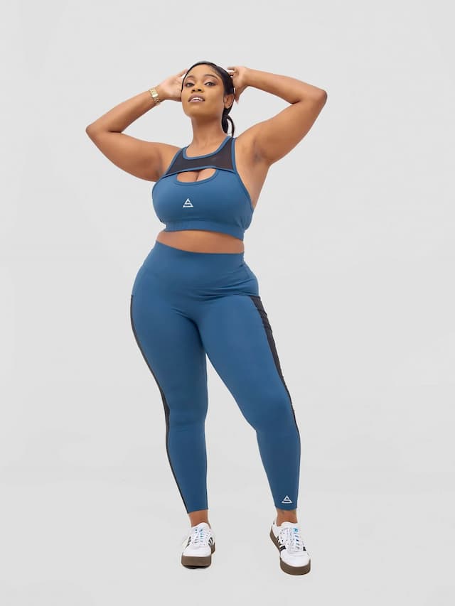 Rotator Active Wear Leggings & Sports Bra Set - Navy Blue