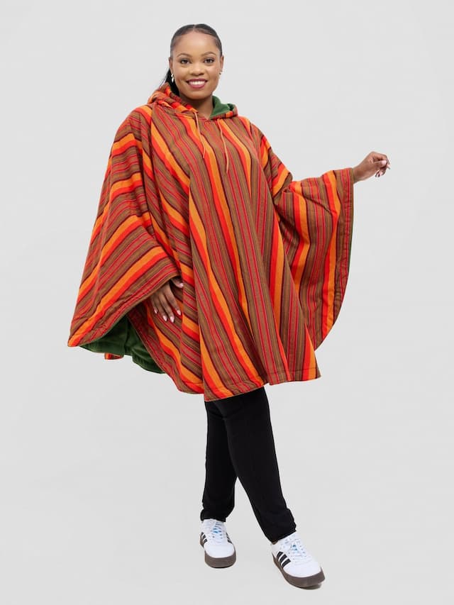 Solar Poncho - Orange / Red