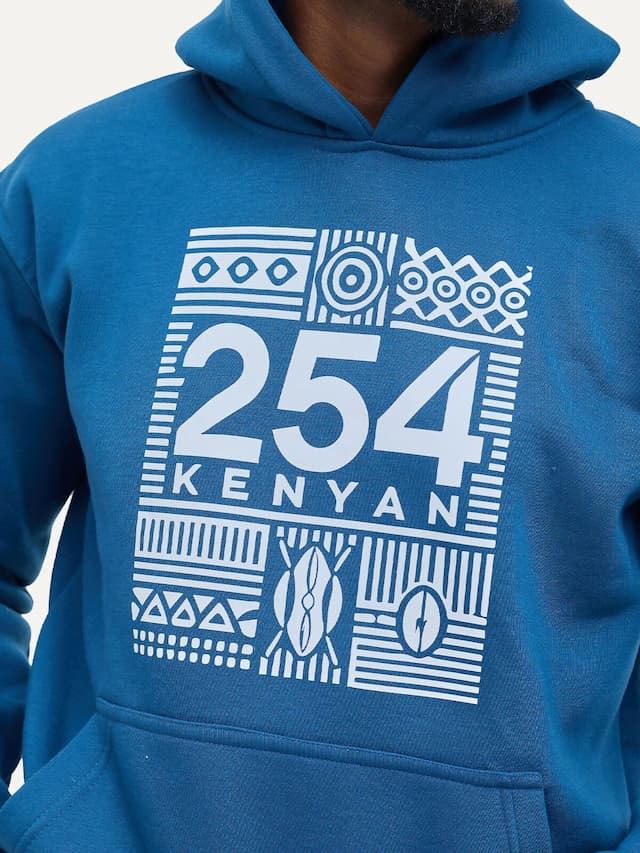 Kitu Kali Graphic With 254 Hoodies - Petrol Blue