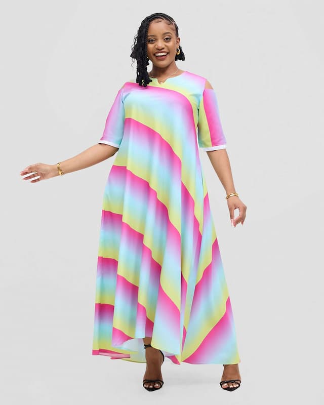 Jolly Fancy Wear High Low Dresses - Multicolored