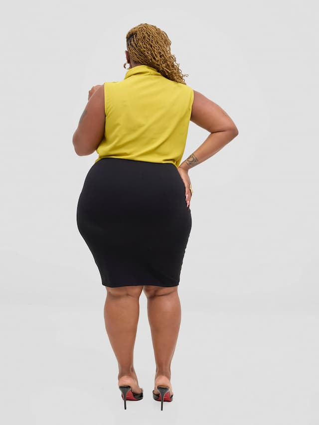 The Fashion Frenzy V-Neck Blouse Top - Yellow