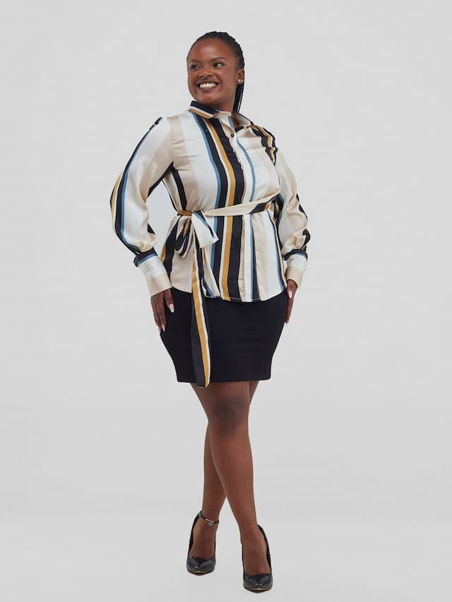 Silk House Collection Kiki Shirt - Black / Cream