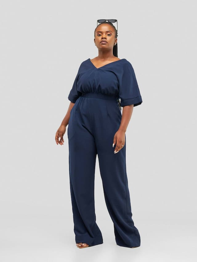Purple Thread Bonde Jumpsuit - Navy Blue